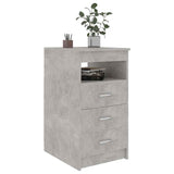 Drawer Cabinet Concrete Grey 40x50x76 cm Engineered Wood 801809