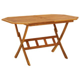 Dining Set Natural Wood Solid Acacia Wood 5 Piece Set Foldable 3086996