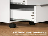 Three-Drawer Locking Filing Cabinet - White T3398P343103