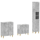 3 Piece Bathroom Cabinet Set DELFT Concrete Grey 3417462