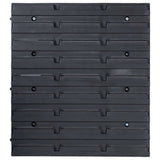 48 Piece Storage Bin Kit with Wall Panels Blue and Black 150805