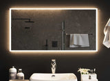 LED Bathroom Mirror Transparent 90 x 60 cm Tempered Glass 42045821
