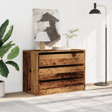 Corner Chest of Drawers Old Wood 80x41x58 cm Engineered Wood 852859