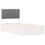 Bed Frame with Upholstered Headboard Light Grey 90 x 200 cm 877798