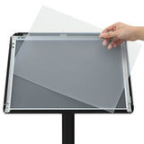 Pedestal Poster Stand Silver A4 Cast Iron 42020978