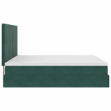 Ottoman Bed with Mattresses Dark Green 180x200cm Velvet 3313418