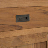Bedside Cabinet Teak Solid Teak Medium Bedside Cabinet 244484