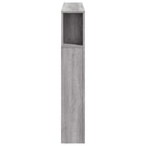 LED Headboard Grey Sonoma 120x18,5x103,5 cm Engineered Wood 837342