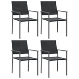 5 Piece Garden Dining Set Poly Rattan and Steel 3187027