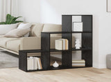 Room Divider Bookcase Black Oak 99 x 29 x 99 cm Engineered Wood 879662