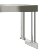 Kitchen Work Table with Overshelf 110x55x120 cm Stainless Steel 3208898