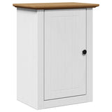 4 Piece Bathroom Furniture Set BODO White and Brown Solid Wood Pine 3307651