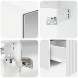 Bathroom Cabinet Set 5 pcs White Engineered Wood 3406279