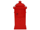 Pillar Letterbox Aluminium Vintage Style Rustproof Red 43891