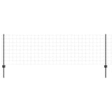 Welded Wire Fence 10 x 0.8 m PVC-Coated Steel Grey Mesh 3336088