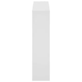 Shoe Cabinet with Mirror 2-Layer High Gloss White 63x17x67 cm 342631