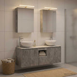 Bathroom Cabinet Set 5 pcs Concrete Grey Engineered Wood 3406354
