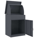 Parcel Drop Box with Storage Anthracite 47.5 x 38 x 59 cm Steel 874942