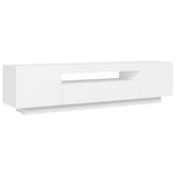 TV Cabinet with LED Lights White 160x35x40 cm 804427
