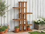 Plant Stand Natural 68 x 23.5 x 140 cm Solid Acacia Wood 903096