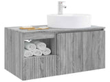 Bathroom Furniture Set 2 pcs Grey Sonoma Engineered Wood 3404080