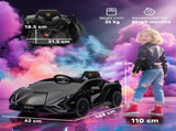 HOMCOM Lamborghini Sian Licensed Electric Car for Kids, 12V Kids Electric Ride on Car with Dual T3398P549174