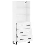 Highboard White 69.5x34x180 cm Engineered Wood 3189405