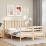 Bed Frame without Mattress Small Double Solid Wood Pine 3193826