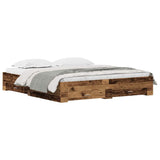 Bed Frame with Drawer Old Wood 180 x 200 cm Engineered Wood 3333960