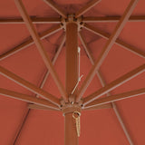 Garden Parasol with Wooden Pole 300 cm Terracotta 44498