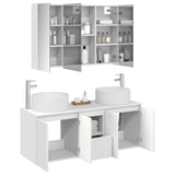 Bathroom Cabinet Set 4 pcs White Engineered Wood 3406583