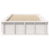 Bed Frame White 100 x 200 cm Solid Pine Wood 3385731