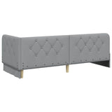 Corner Bed Frame with Headboard Light Grey 80 x 200 cm Fabric 42016479