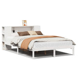 Bookcase Bed without Mattress White 120x190 cm Small Double Solid Wood Pine 3321533