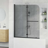 Shower Enclosure Dark Transparent 120 x 140 cm 42018546