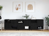 Sideboard 3 pcs Black Oak 60 x 35 x 70 cm 3394565