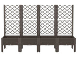 Garden Planter with Trellis Brown 160x40x142 cm PP 367935