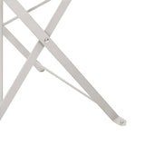 Garden Folding Chair Folding 2 pcs Beige 42 x 46 x 82cm Metal 42002959