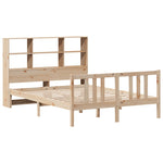 ZNTS Bookcase Bed without Mattress 140x200cm Solid Wood Pine 3322315