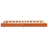 Bed Frame Brown 90 x 200 cm Solid Pine wood 873423