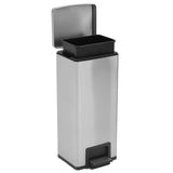 Dustbin with Pedal Anti-fingerprint 30L Silver Stainless Steel 149571