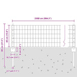 Fence with Posts Green 0.4 x 25 m Steel 3336009