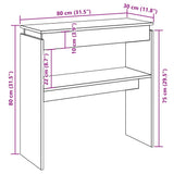 Console Table Artisan Oak 80x30x80 cm Engineered Wood 856625
