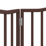 Dog Gate Foldable 2 Panels Brown Oak 160 cm Poplar Wood 352234