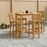 Outdoor Bar Set 5 pcs Untreated Solid Teak Wood 3422499