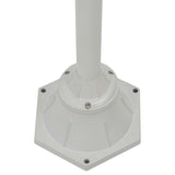 Garden Post Light E27 220 cm Aluminium 2-Lantern White 44208