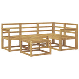 Outdoor Sofa Set 5 pcs White 59 x 59 x 37 cm Solid Acacia Wood 3387583
