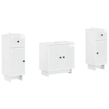 2 Piece Bathroom Cabinet Set EDE High Gloss White 3417985