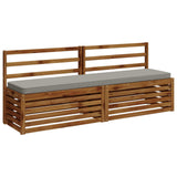2-Piece Bench Cushions VUGHT 2 pcs 100% Polyester Grey 951497