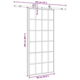 Sliding Door with Hardware Set Black 90x205 cm ESG Glass 3375794